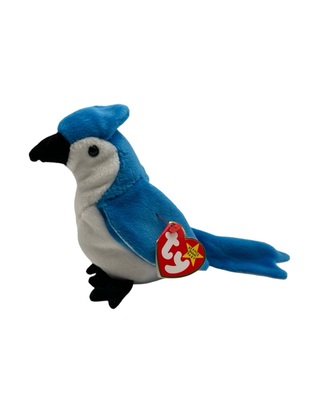 Ty Beanie Babies Rocket Blue Jay Bird Plush PVC Pellets Retired